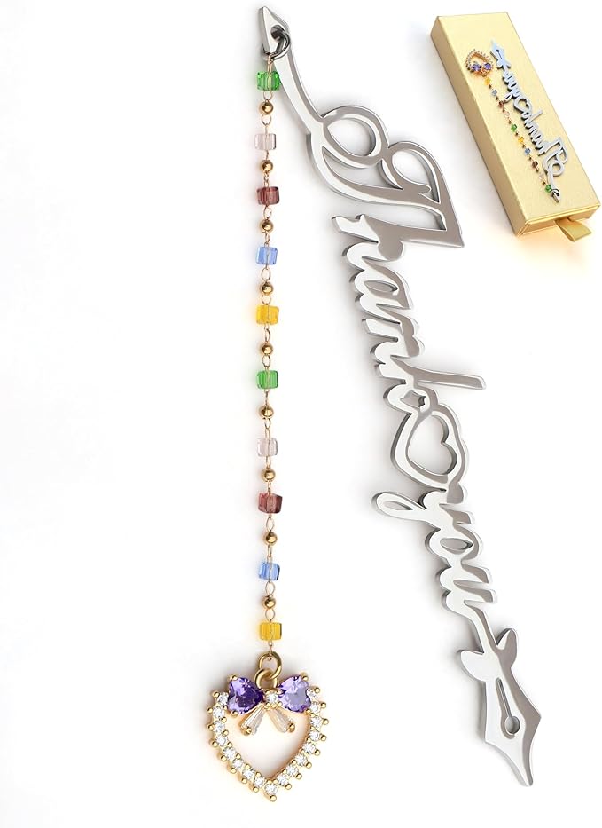 Metal Bookmark Cute Book Accessories Gifts for Women Teacher Readers Book Lovers for Christmas Mother's Day (Thank You Silver)