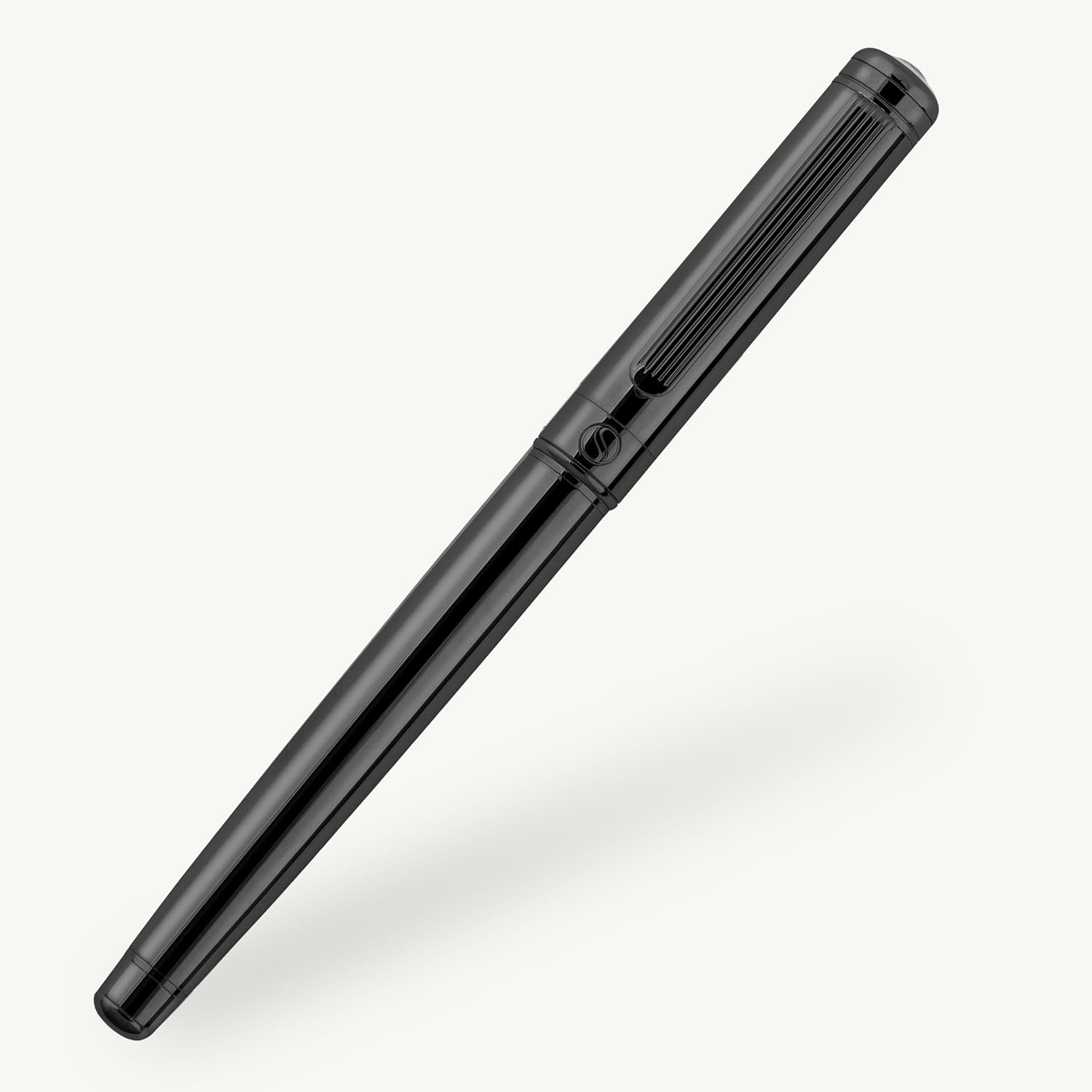 Scriveiner Gun-Metal Rollerball Pen - Stunning Luxury Pen, Schmidt Ink Refill, Best Roller Ball Gift Set for Men & Women, Professional, Executive Office, Nice Pens