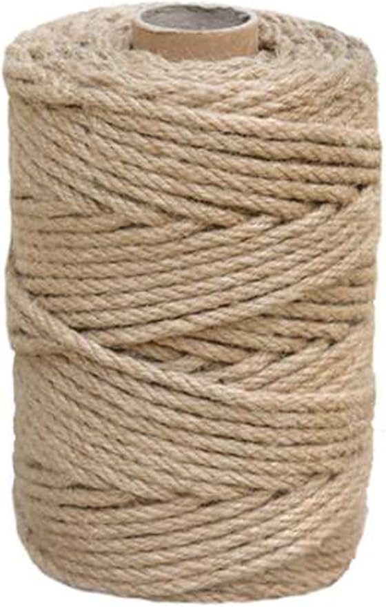 1/4 in (6 mm) X 328 Ft (100 Meters) Natural Sisal Hemp Rope Heavy Duty Thick Twine for Cat Scratcher Post Tree, Garden, Binding, Crafts Packing Material