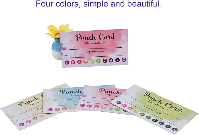120 PCS Behavior Reward Punch cards for Kids,suit for Classroom Student Awards Loyalty,Reward Customer Business Incentive Loyalty (water color)