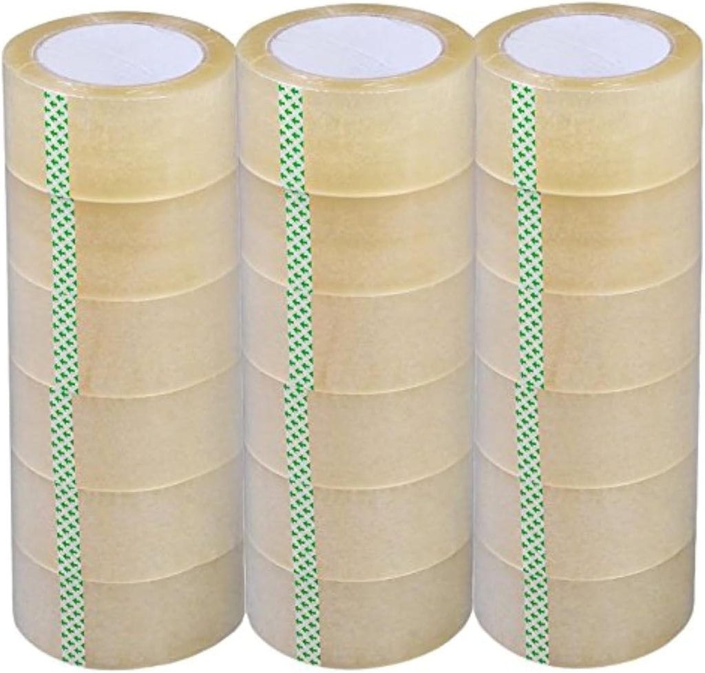 18ROLLS 1.88" X 60 Yards Clear Packing Shipping Storage Box Sealing Packaging Tape APL1268, 18 Rolls