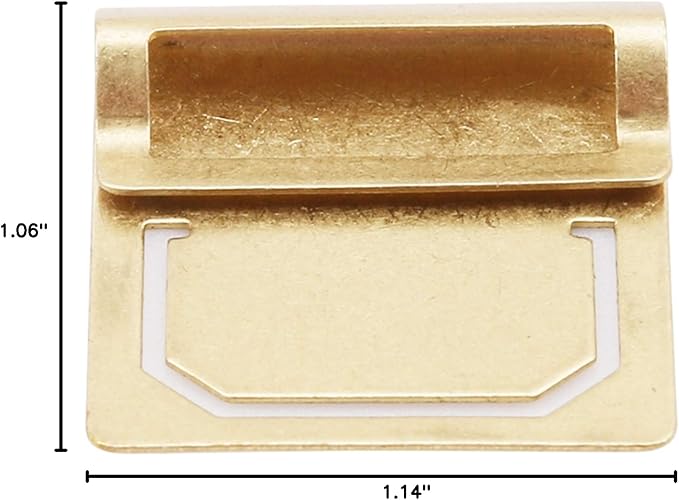 Airlove Retro Brass Bookmark, Mini Index Clamp Label Clip, Stationery Gifts(6pcs)