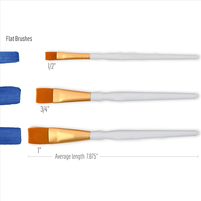 FolkArt Plaid Nylon Brush Set, 50559 Brown (3-Piece)