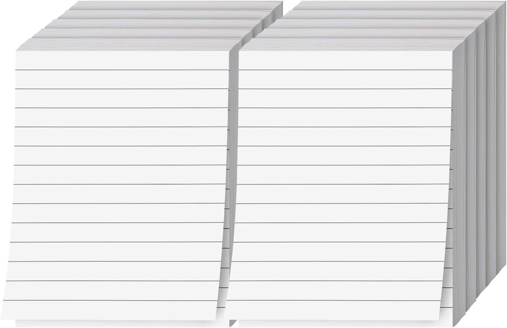 Memo Pads, White, With Black Lines – Lined Paper Notepads, Scratch / Writing Pad for Planning, To-Do Lists, Appointments, Reminders, Home, Office – 50 Sheets Per Pad, 10 Pads per Pack – 8.5" x 11"