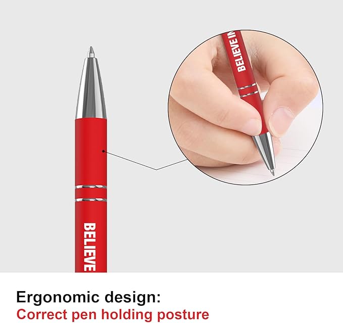 Funny Pens, 12 Pcs Pens Fine Point Smooth Writing Pens, Inspirational Ballpoint Pens with Screens Touch Stylus Tips, Red Ink 1.0 Mm Pens Gift Office Desk Accessories, Motivational Stylus Pens