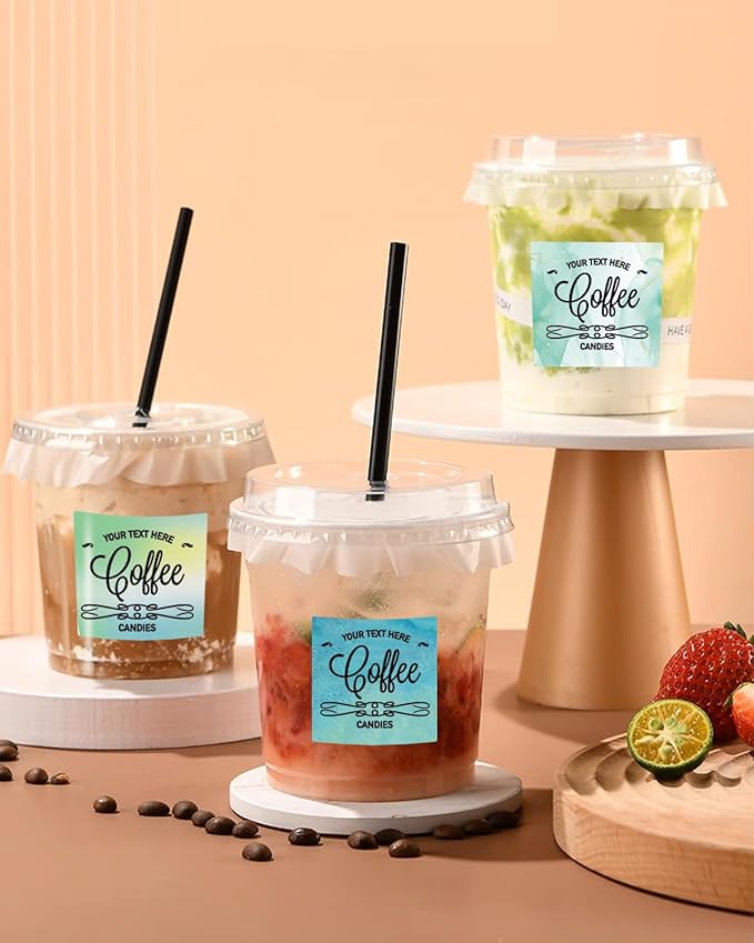 2inch Square Thermal Labels Self-Adhesive, 140 PCS/Roll Printer Labels for Business and Home, Thermal Sticker for/Shipping/Packaging/DIY Logo Design/Thanks Card/Inventory