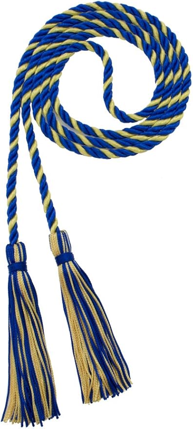 Tassel Depot Graduation Honor Cord - Royal/Maize - Every School Color Available - Made in USA