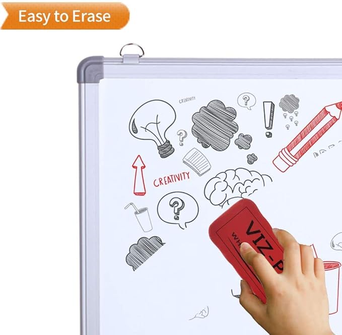 VIZ-PRO Magnetic White Board Eraser, 3 Colored Eraser, 9 Pieces