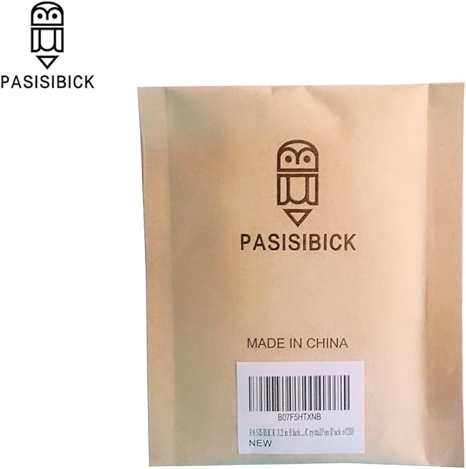 PASISIBICK 3.2 in Black Ink Ballpoint Pen Refills for Metal Diamond Pen(Pack of 20)
