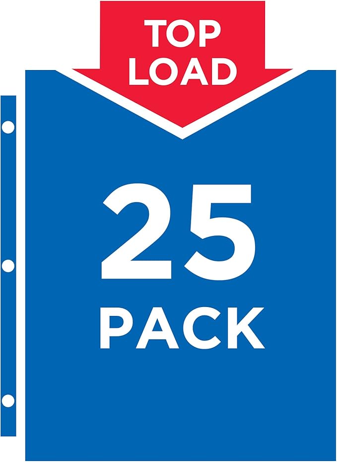 Avery Clear Standard Weight Sheet Protectors, 8.5" x 11", Top Load, 500 Total Page Protectors (75530)