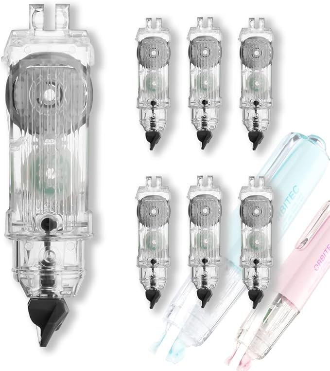 Correction Tape Refills, Carrier Tape for All the DU Series Refillable Correction Tapes, 6 Counts