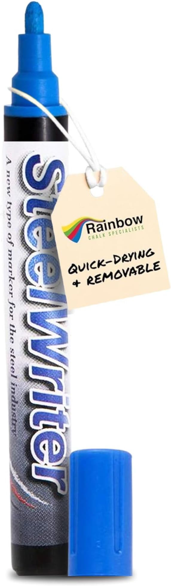 Metal Marking Paint Pen - Industrial Marker For Writing & Drawing on Steel and Metals - Washable Removable Paint Markers For Metal, Wet Erase Metal Paint, Blue Paint Pen for Construction and Welders