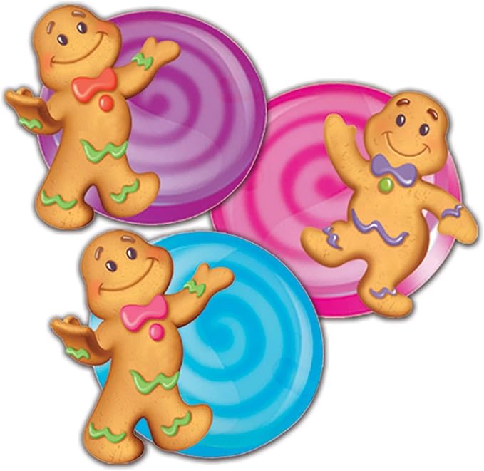 Eureka 841294 Candy Land Assorted Paper Cut-Outs, 12 Each of 3 Different Designs, 36-Piece