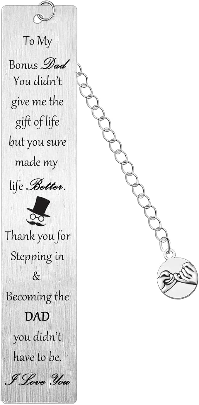 to My Bonus Dad Bookmark Stepfather Bookmarks You Didnt Give Me The Gift of Life But You Sure Made My Life Better Book Lover Gifts Best Step Dad Fathers Day Gifts Christmas Birthday Gift