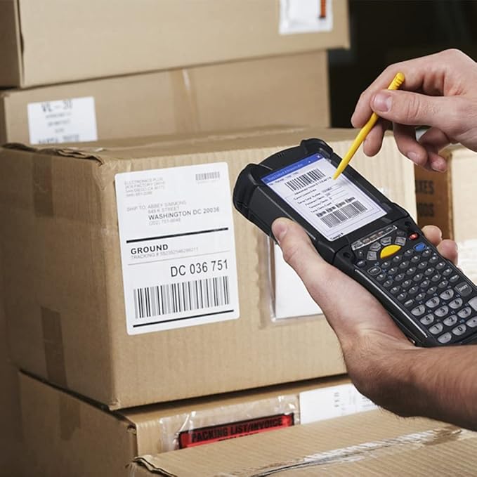 Hybsk 4x6 inch Direct Thermal Labels for Barcodes, Address, Compatible with Rollo Label Printer & Zebra Desktop Printers (4"x6",2 Rolls White)