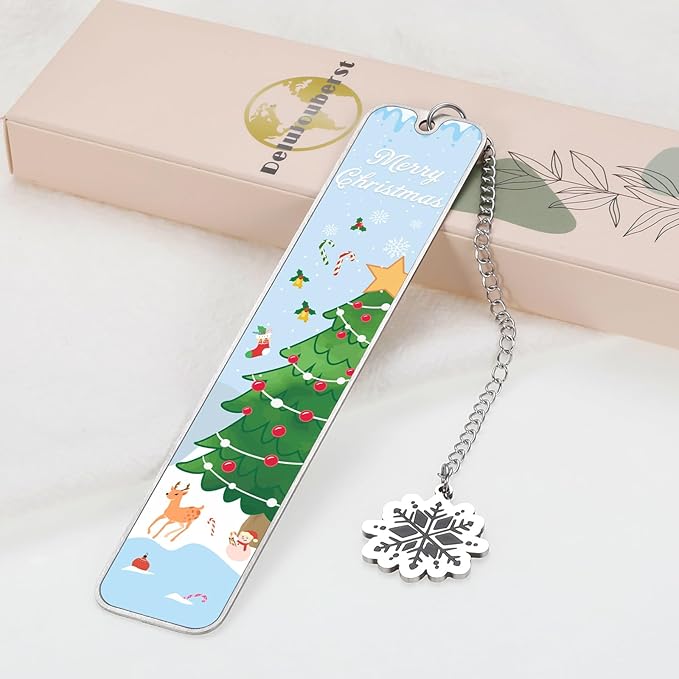 Stocking Stuffers for Kids, Christmas Bookmarks for Girls Boys, Book Lovers Gifts for Kids, Book Marks for Reading Kids, White Elephant Gifts, Secret Santa Gifts, Reading Accessories, Book Accessories