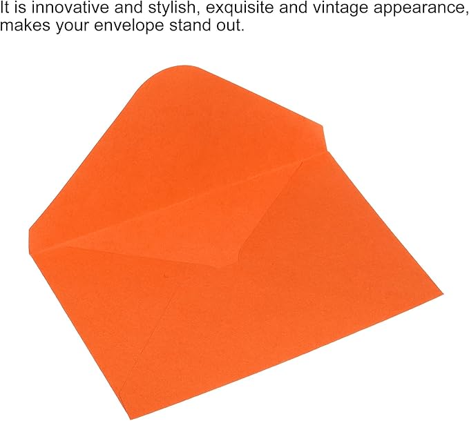 PATIKIL Mini Envelopes, 50 Pack Gift Cards Business Cards Envelope for Invitation Graduation, Orange