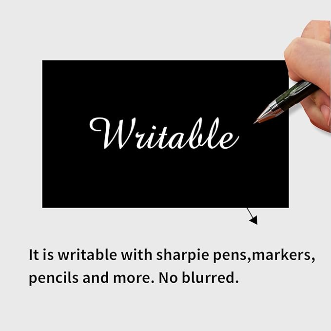 Colored Labels Stickers 3 x 5 Inch, Removable Rectangular Moving Labels, Large Color Coding Labels Moving Stickers- 200 Pack/Black