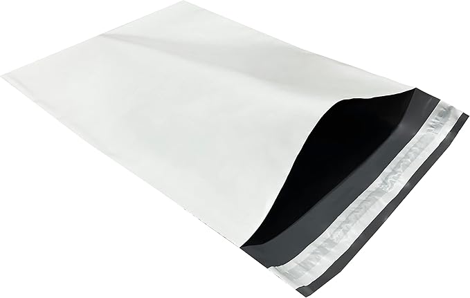 Colored Poly Mailers Pack of: (White, 10" x 13" pack of 500) Be creative with your packaging with Colored mailers