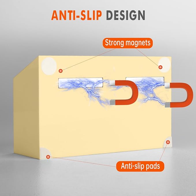 BEYGORM Magnetic Dry Erase Marker Holder for Whiteboard,Non-slip Acrylic Magnet Pen Holder for Fridge Refrigerator,Locker Organizer for Work,Locker Accessories,Pencil Cup for Desk(Beige)