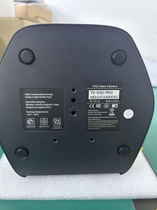 3X Optical Zoom PTZ Camera HDMI USB 3.0 1080P 60fps 114-Degree Wide-Angle for Video Conference Business Meeting Live Streaming Online Learn with Zoom Skype Teams OBS and More