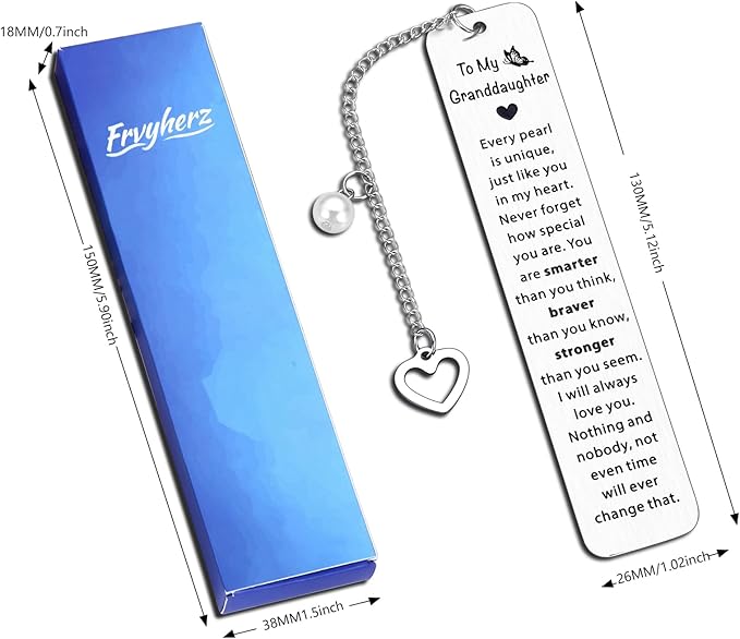 Coastal Granddaughter, Granddaughter Gifts from Grandma, Christmas Gifts for Granddaughter, Stocking Stuffers for Teen Girls 16 18, Birthday Valentines Gifts for Granddaughter, Granddaughter Bookmark