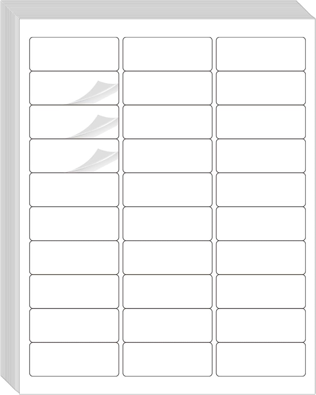 8.5"×11" Address Labels 600 Labels Sticker Paper for Laser/Inkjet Printer, 1" x 2-5/8" mailing Label- White