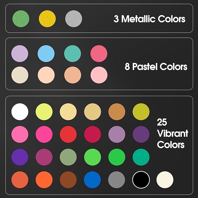 MaxGear Chalk Markers, 36 Color Liquid Chalk Marker for Blackboard, Wet Erase Window Markers for Glass Washable with 6mm Reversible Bullet & Chisel Tip for Chalkboard, Glass, Window, Mirror, 36 Pack