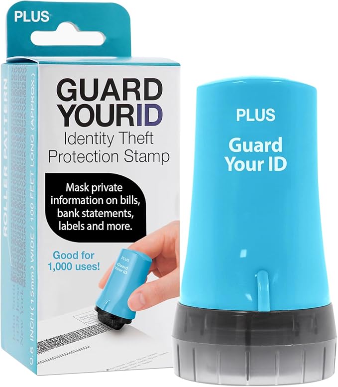 PLUS The Original Guard Your ID Advanced Security Roller 2.0 for Identity Theft Prevention Stamping Turquoise