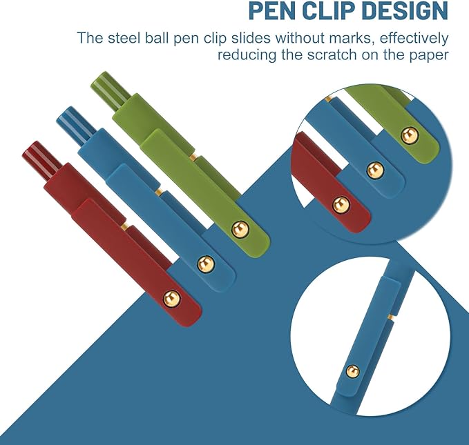 Ddaowanx Colorful Gel Pens, 0.5mm Fine Point Retractable,Multi Colored Pens for Journaling and Sketching, Teacher Must Haves,Teacher School Supplies, Gifts for Women (6Pcs-Vintage Colors)