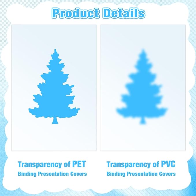 500 Pack Binding Presentation Covers Clear Plastic Report Covers Plastic Book Covers 8 Mil Binding Covers for Reports Business Documents Projects 8.5 x 11 Inch for Students Coworkers