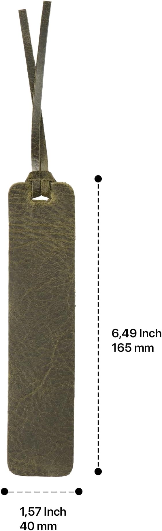 Londo Genuine Leather Handmade Bookmark (Set of 2) (Knotted, Green)
