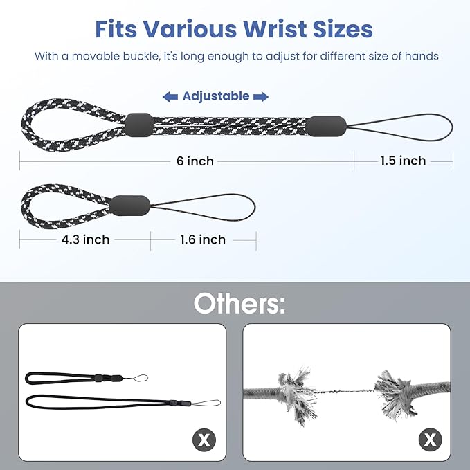 Hand Wrist Strap Lanyard, Adjustable Nylon Colorful for Mobile Phone, Camara, USB Flash Drive, ID Name Tag Badge