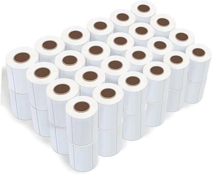 Hybsk 3x2 inch Direct Thermal Labels for Barcodes, Address, Compatible with Rollo Label Printer & Zebra Desktop Printers (3"x2",48 Rolls White)