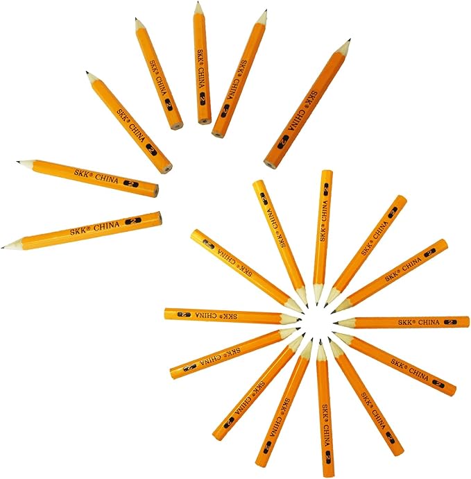 SKKSTATIONERY Golf Pencils 120Pcs Pre-sharpened Half Pencils 3.5" Pencils Break-Resistant Lead No. 2#2 HB pencil, Hexagon, Sharpened, 120/box.