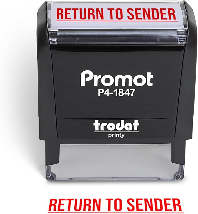 Promot Return to Sender - Self Inking Rubber Stamp
