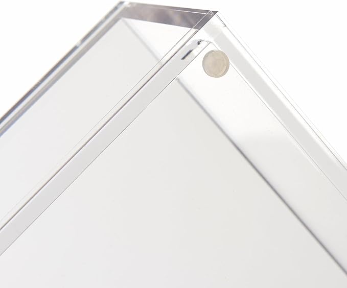 russell+hazel Large Acrylic Flip Box, 12.5” x 6.5”, Desktop Organization, Clear, 1 Count, 98148