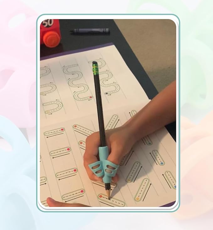 Pencil Grips for Kids Handwriting Correction Training Writing AIDS Pencil Gripper Pencil Holder Posture Special Needs for preschooler Kids Toddler Children (6 PCS)
