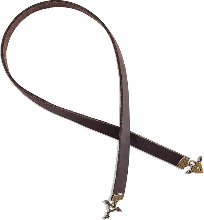 Bookmarks, Handmade Retro Lovers Love Lock Bookmark with Long Leather Straps, Elegant Reading Companion for Readers and Book Lovers (Style 21)