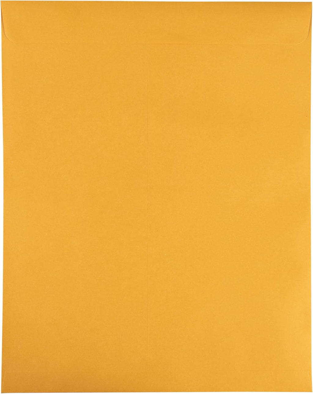 JAM PAPER 11 1/2 x 14 1/2 Open End Catalog Commercial Envelopes with Peel and Seal Closure - Brown Kraft Manila - 50/Pack