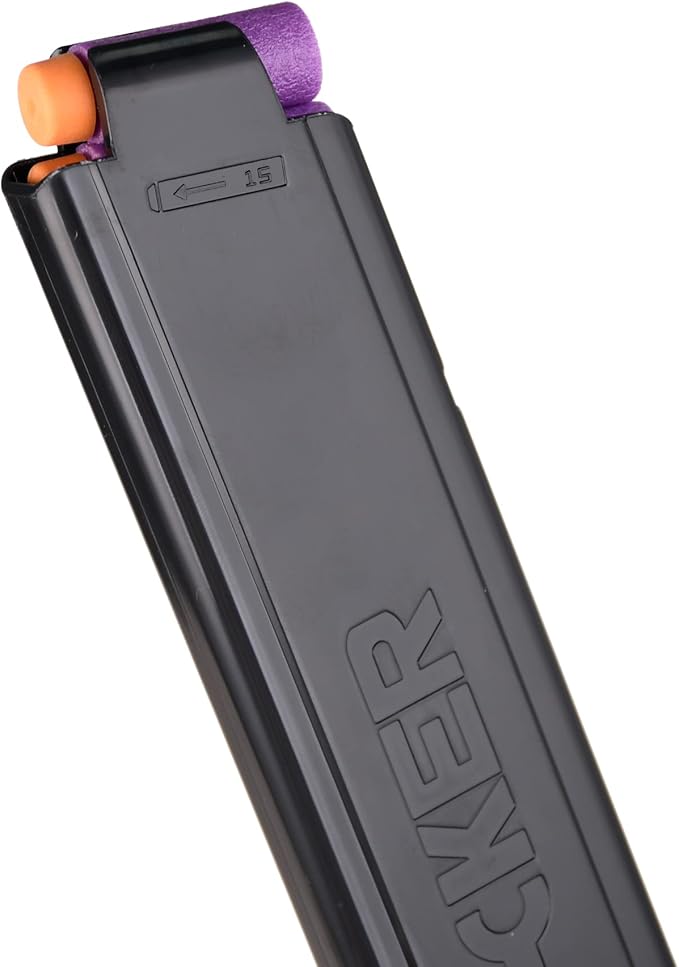 WORKER 15 Round Mini Slanted Talon Mag Quick Reload Clid Compatible Nightingale Blaster (Not Compatible with 18 Slanted Talon Mag) Gray Black