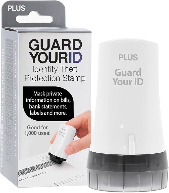 Guard Your ID Advanced Security Roller 2.0 for Identity Theft Prevention Stamping White