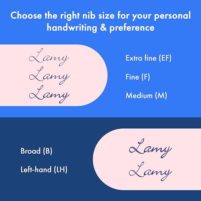 LAMY safari pink - Fountain Pen with ergonomic grip & polished steel nib in size B - ideal for any Writing & Calligraphy - including LAMY T 10 blue cartridge - Right-Handed