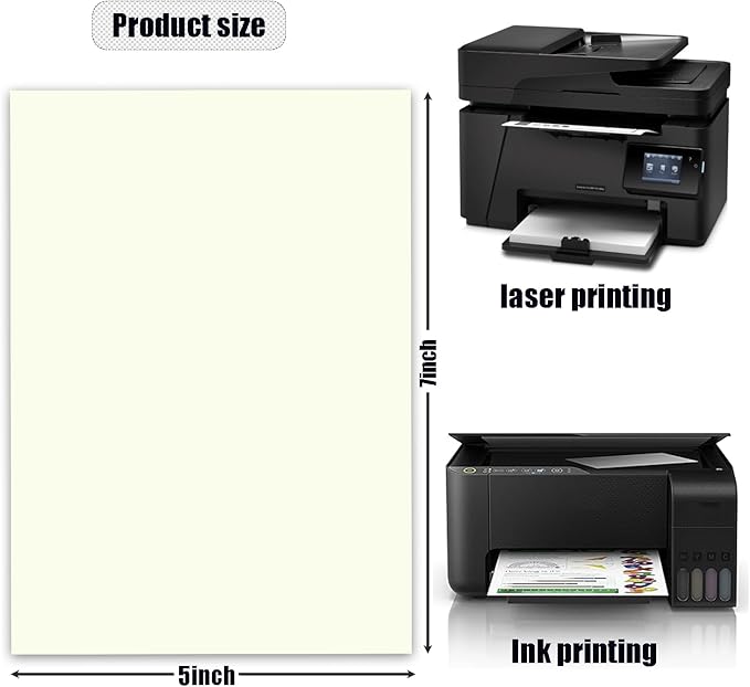 50 Pack 5x7 Ivory Color Cardstock Paper Blank Thick Heavyweight 92lb Cream Card Stock for Making Invitations cards, Postcards