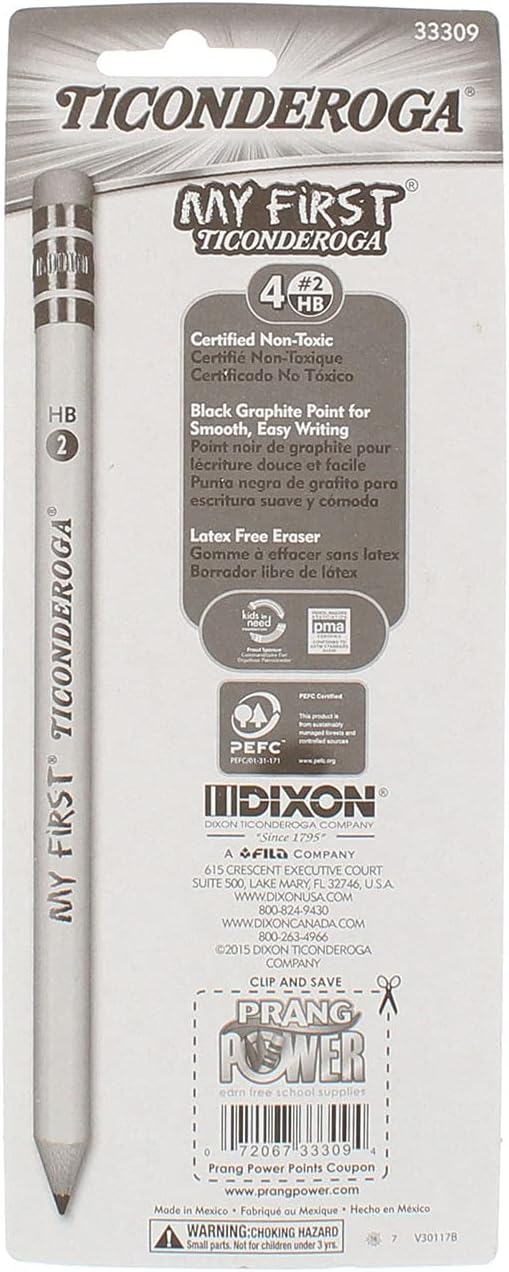 My First Ticonderoga Primary Pencil and Bonus Sharpener- 2 Pk