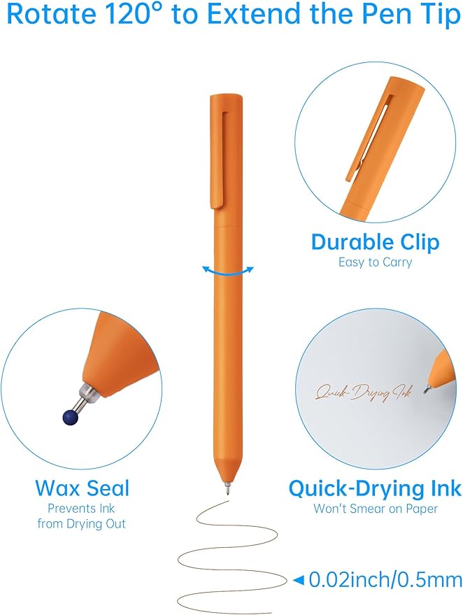 NiArt Bible Note-Taking Kit 6 Dual Tip Highlighters, 6 Gel Pens & 200 Sticky Notes - Versatile, Portable for Bible Study, Journaling, Planning & More with Retro Colors, Precision Tips & Storage Box