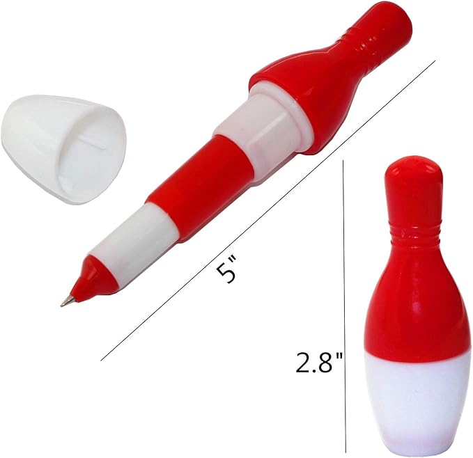 30pcs Bowling Ballpoint Pen Cute Cartoon Retractable Ball Pen for Kids (Random Color)