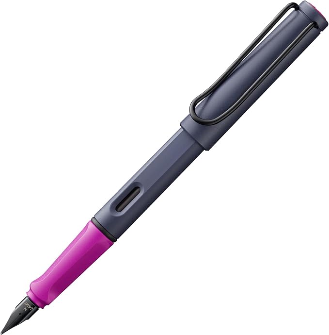 LAMY safari pink cliff - Fountain Pen with ergonomic grip & polished steel nib in size M - ideal for any Writing & Calligraphy - including LAMY T 10 blue cartridge - Right-Handed