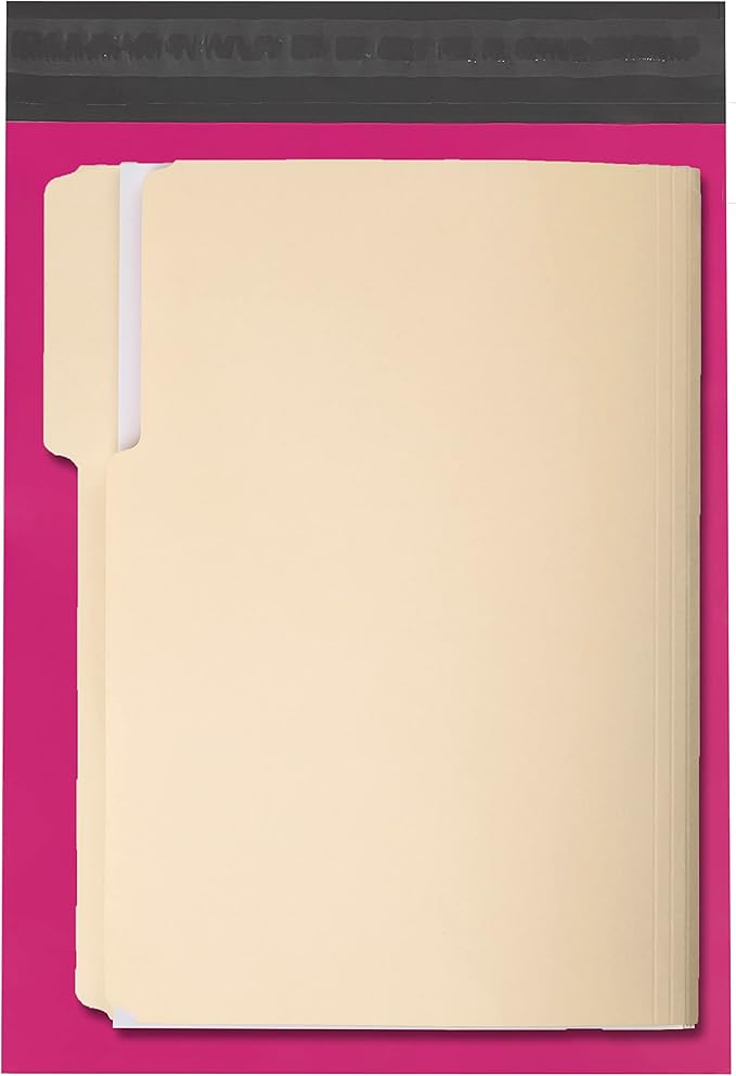 Colored Poly Mailers Pack of: Be creative with your packaging with Colored mailers (Pink, 10" x 13" pack of 500)