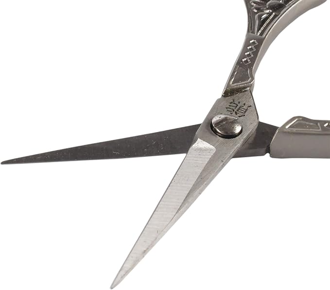 JubileeYarn Sun Motif Embroidery Craft Scissors - Brushed Nickel - 1 Scissor